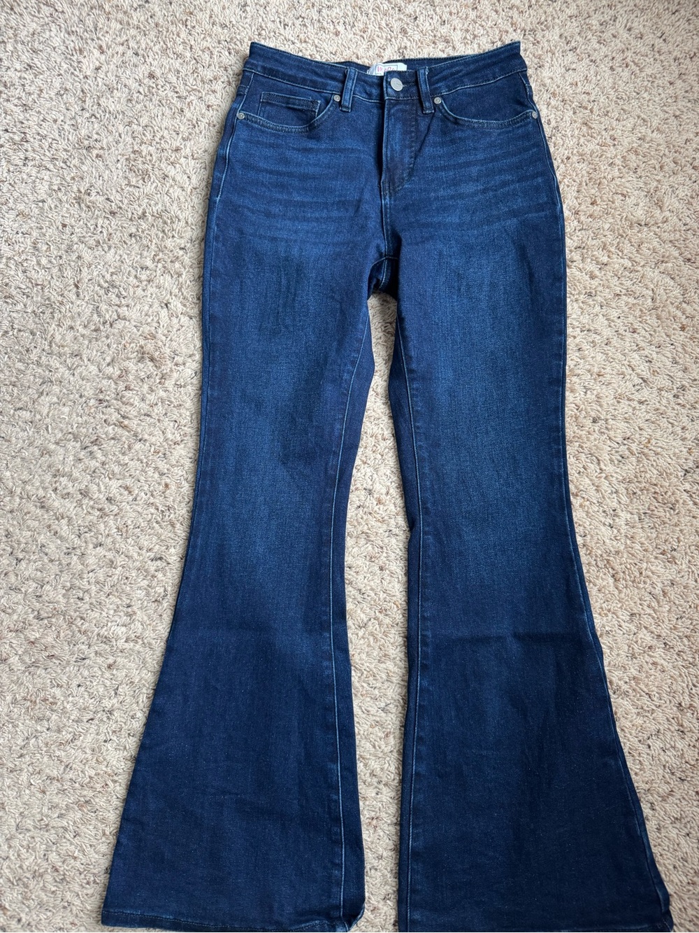 Women’s Dark Blue Flare Jeans - Classic High-Rise